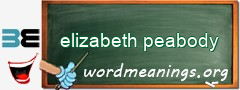WordMeaning blackboard for elizabeth peabody